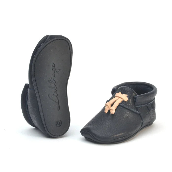 Lieblinge ökologische Kinderbarfußschuhe schadstofffrei KNOTS für Läufer sole #farbe_navy