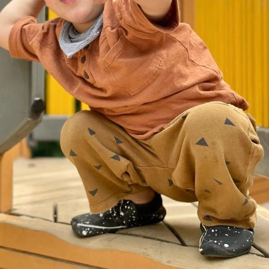 Lieblinge ökologische Kinderbarfußschuhe schadstofffrei KNOTS für Läufer #farbe_schwarz-weiss