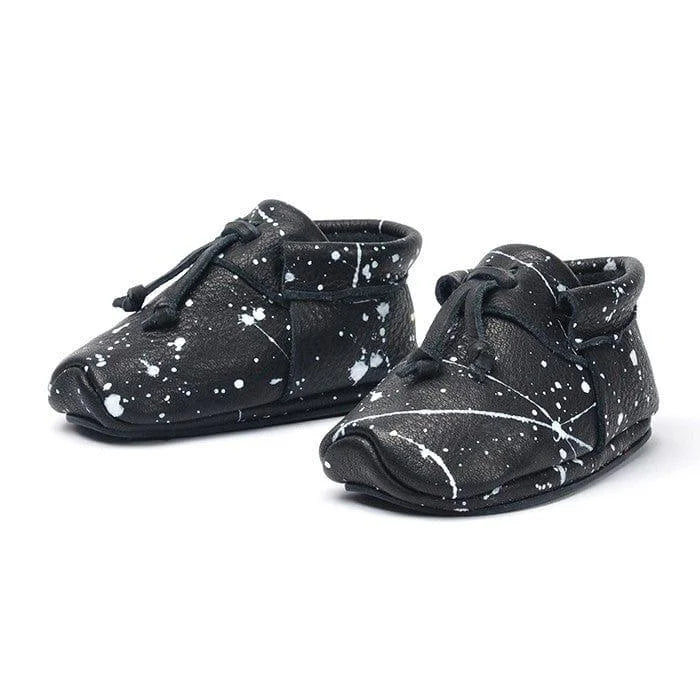 Lieblinge ökologische Kinderbarfußschuhe schadstofffrei KNOTS für Läufer #farbe_schwarz-weiss