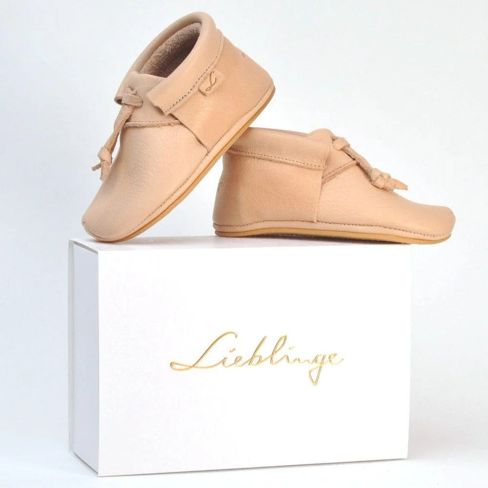 Sissi Rasche X Lieblinge® | Limited Edition Barfuß Lauflernschuh natur original Lieblinge Verpackung gold