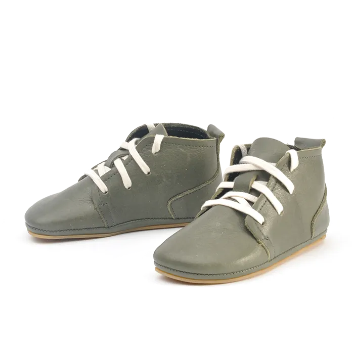 Lieblinge ökologische Kinderbarfußschuhe schadstofffrei DESERTBOOTS #farbe_khaki