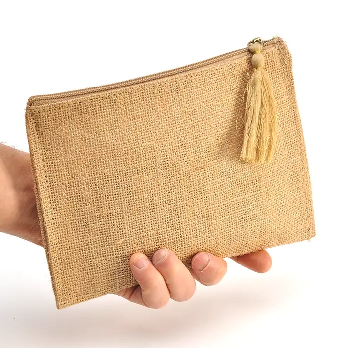 Lieblinge Barfußschuhe von den Fußexperten Transportbeutel aus Jute mit Goldwebung und schicker Tassel