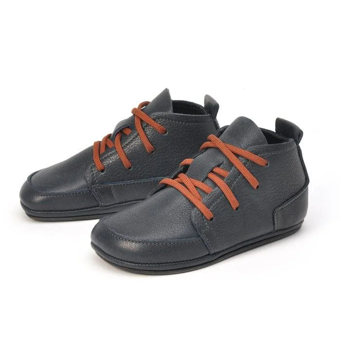 Lieblinge ökologische Kinderbarfußschuhe schadstofffrei DESERTBOOTS für Läufer navy pair #farbe_navy