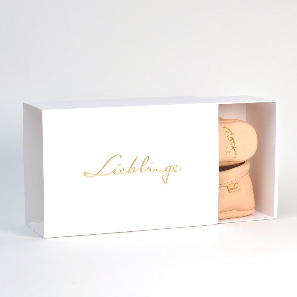 Lieblinge Barfußschuhe Sissi Rasche Krabbelschuh natur Paar in Lieblinge Box