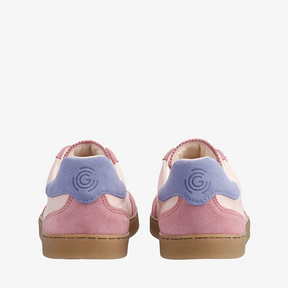 Lieblinge Barfußschuh für Erwachsene Groundies Barfuß Sneaker rosa violett Tole Silhouette im zeitgeistigen Design mit Stil. Ansicht von hinten