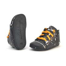 Lieblinge ökologische  Kinderbarfußschuhe schadstofffrei DESERTBOOTS  für Läufer s-w pair top  #farbe_schwarz-weiss