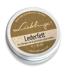 Lieblinge ökologisches  Lederfett schadstoffgeprüft, ökozertifiziert, handmade in Germany 