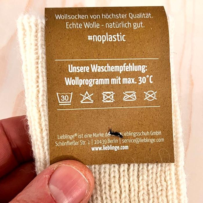 Lieblinge ökologische  Wollsocken schadstofffrei Wollsocke Lieblinge-Wollsocken-Erwachsene-natur - 100% Schurwolle  #farbe_natur